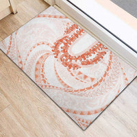 Aloha Lei Onaona Rubber Doormat Red Hawaiian Tribal Pattern LT9 - Polynesian Pride