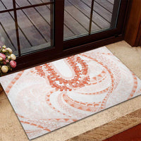 Aloha Lei Onaona Rubber Doormat Red Hawaiian Tribal Pattern LT9 - Polynesian Pride