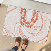 Aloha Lei Onaona Rubber Doormat Red Hawaiian Tribal Pattern LT9 - Polynesian Pride
