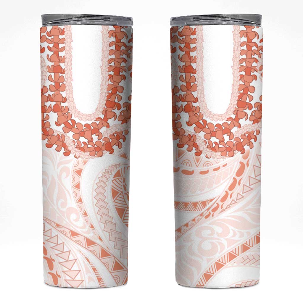 Aloha Lei Onaona Skinny Tumbler Red Hawaiian Tribal Pattern