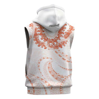 Aloha Lei Onaona Sleeveless Hoodie Red Hawaiian Tribal Pattern LT9 - Polynesian Pride