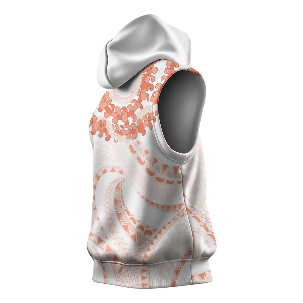 Aloha Lei Onaona Sleeveless Hoodie Red Hawaiian Tribal Pattern LT9 - Polynesian Pride