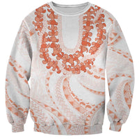Aloha Lei Onaona Sweatshirt Red Hawaiian Tribal Pattern LT9 Unisex Red - Polynesian Pride