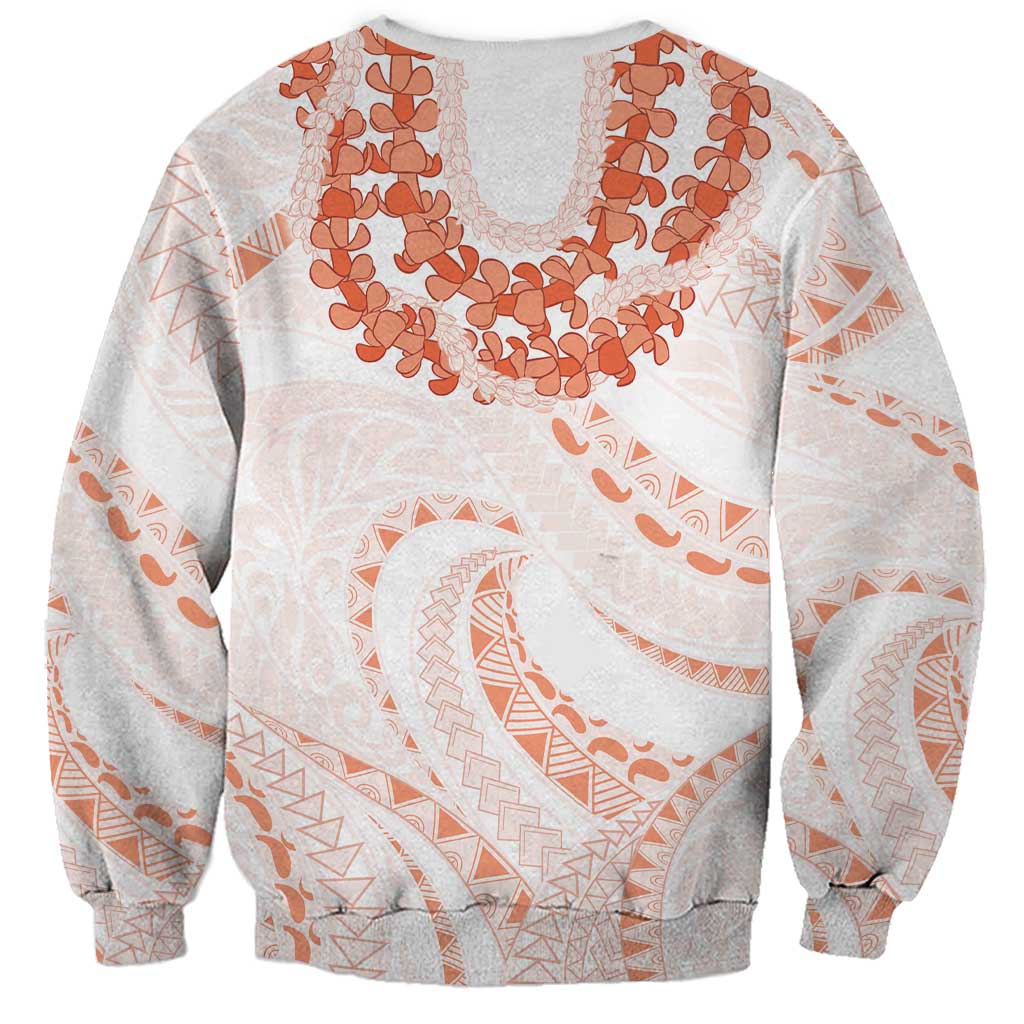Aloha Lei Onaona Sweatshirt Red Hawaiian Tribal Pattern LT9 - Polynesian Pride