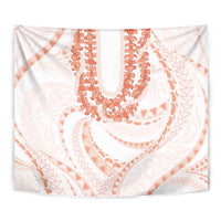 Aloha Lei Onaona Tapestry Red Hawaiian Tribal Pattern