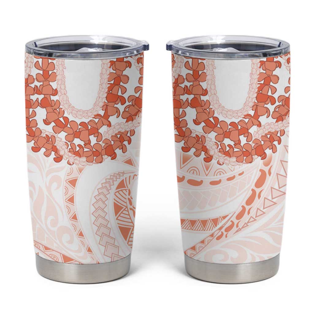 Aloha Lei Onaona Tumbler Cup Red Hawaiian Tribal Pattern