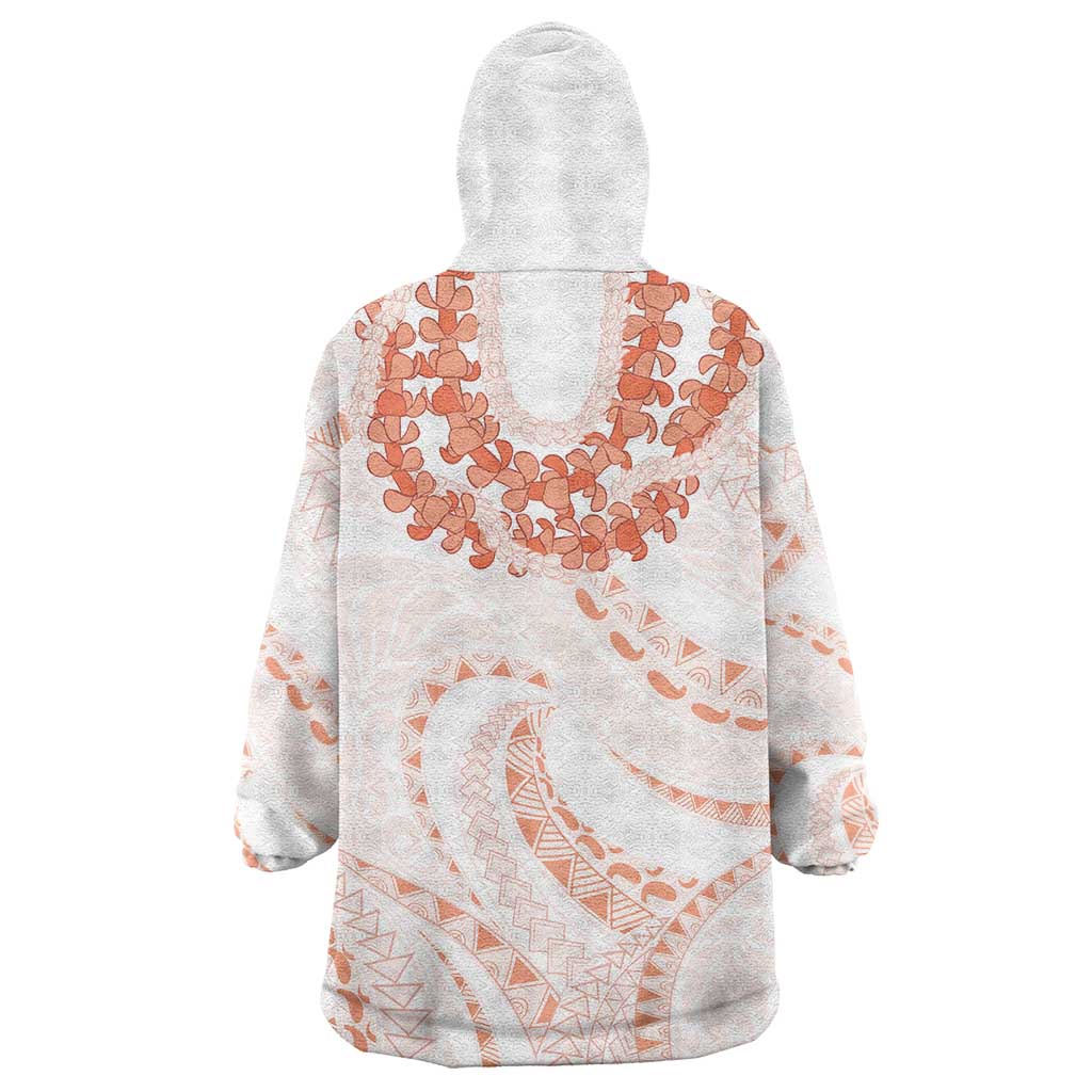 Aloha Lei Onaona Wearable Blanket Hoodie Red Hawaiian Tribal Pattern LT9 - Polynesian Pride