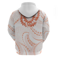 Aloha Lei Onaona Zip Hoodie Red Hawaiian Tribal Pattern