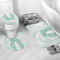 Aloha Lei Onaona Bathroom Set Sage Green Hawaiian Tribal Pattern - Polynesian Pride