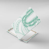 Aloha Lei Onaona Canvas Wall Art Sage Green Hawaiian Tribal Pattern LT9 With Frame Green - Polynesian Pride