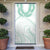 Aloha Lei Onaona Door Cover Sage Green Hawaiian Tribal Pattern - Polynesian Pride