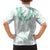 Aloha Lei Onaona Family Matching Off The Shoulder Long Sleeve Dress and Hawaiian Shirt Sage Green Hawaiian Tribal Pattern
