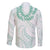 Aloha Lei Onaona Family Matching Off The Shoulder Long Sleeve Dress and Hawaiian Shirt Sage Green Hawaiian Tribal Pattern
