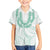 Aloha Lei Onaona Family Matching Off The Shoulder Long Sleeve Dress and Hawaiian Shirt Sage Green Hawaiian Tribal Pattern