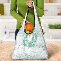 Aloha Lei Onaona Grocery Bag Sage Green Hawaiian Tribal Pattern LT9 - Polynesian Pride