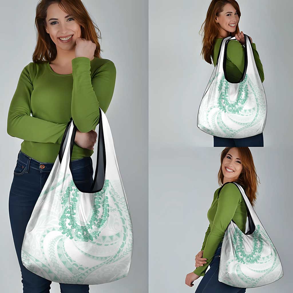Aloha Lei Onaona Grocery Bag Sage Green Hawaiian Tribal Pattern LT9 - Polynesian Pride