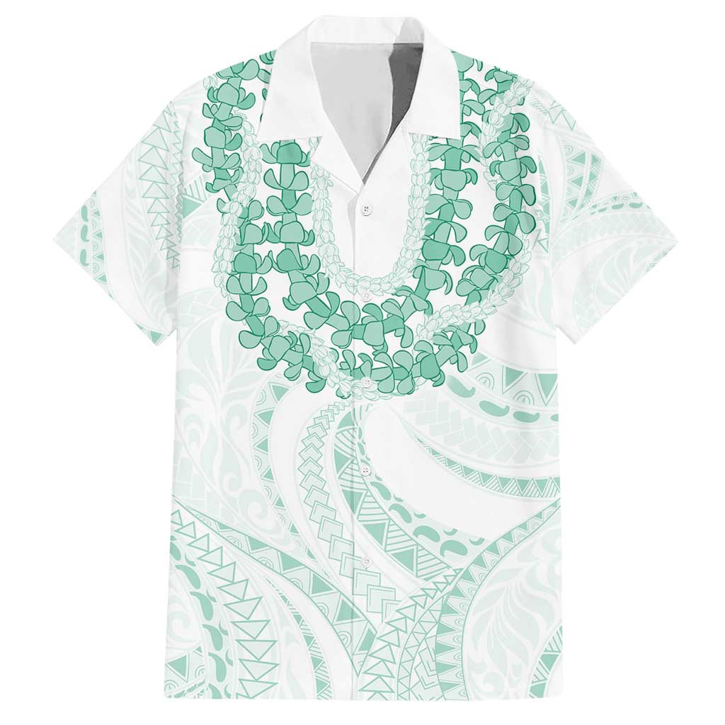 Aloha Lei Onaona Hawaiian Shirt Sage Green Hawaiian Tribal Pattern LT9 Green - Polynesian Pride