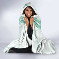 Aloha Lei Onaona Hooded Blanket Sage Green Hawaiian Tribal Pattern LT9 - Polynesian Pride