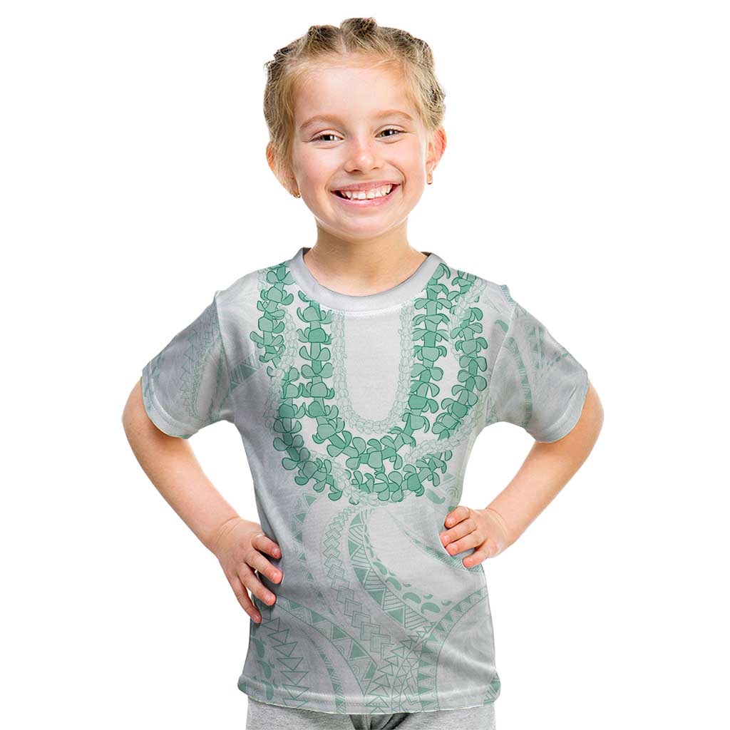 Aloha Lei Onaona Kid T Shirt Sage Green Hawaiian Tribal Pattern