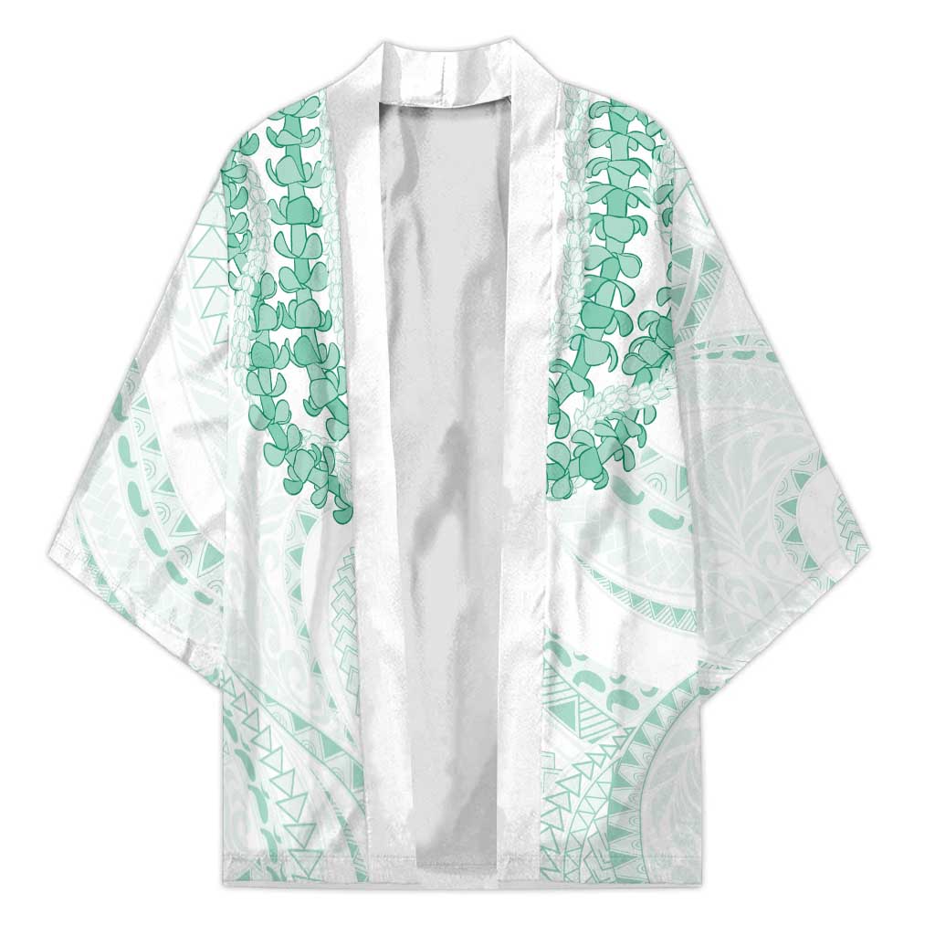 Aloha Lei Onaona Kimono Sage Green Hawaiian Tribal Pattern LT9 Unisex Green - Polynesian Pride