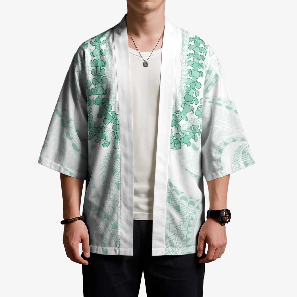Aloha Lei Onaona Kimono Sage Green Hawaiian Tribal Pattern LT9 - Polynesian Pride
