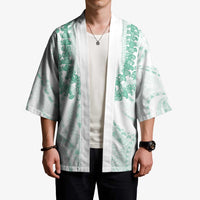 Aloha Lei Onaona Kimono Sage Green Hawaiian Tribal Pattern LT9 - Polynesian Pride