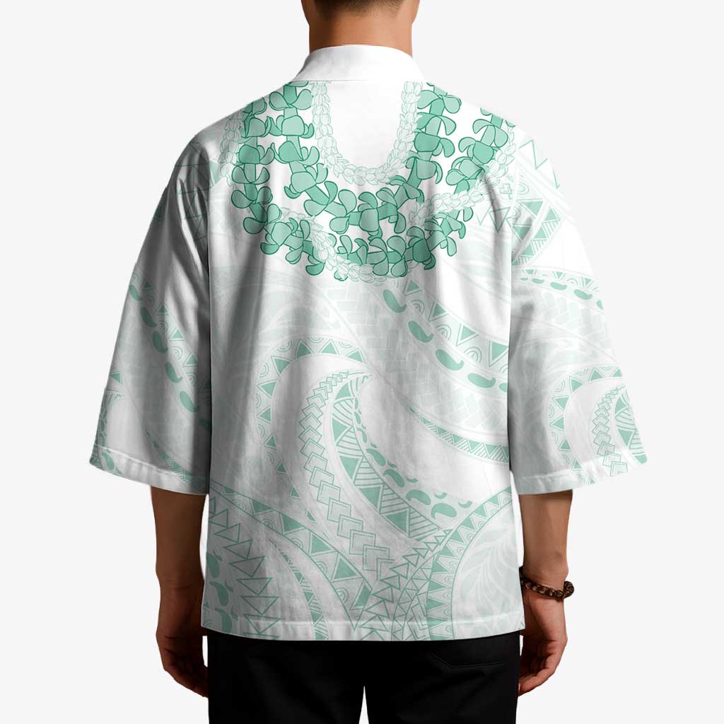 Aloha Lei Onaona Kimono Sage Green Hawaiian Tribal Pattern LT9 - Polynesian Pride