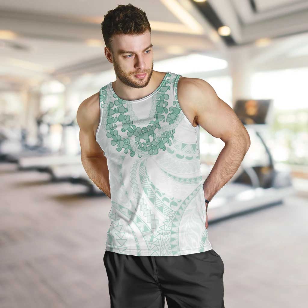 Aloha Lei Onaona Men Tank Top Sage Green Hawaiian Tribal Pattern LT9 Green - Polynesian Pride