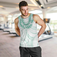 Aloha Lei Onaona Men Tank Top Sage Green Hawaiian Tribal Pattern LT9 Green - Polynesian Pride