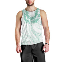 Aloha Lei Onaona Men Tank Top Sage Green Hawaiian Tribal Pattern LT9 - Polynesian Pride