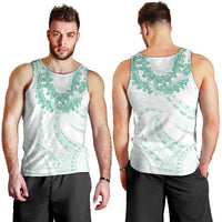 Aloha Lei Onaona Men Tank Top Sage Green Hawaiian Tribal Pattern LT9 - Polynesian Pride