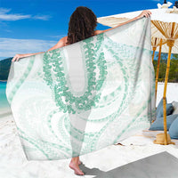 Aloha Lei Onaona Sarong Sage Green Hawaiian Tribal Pattern