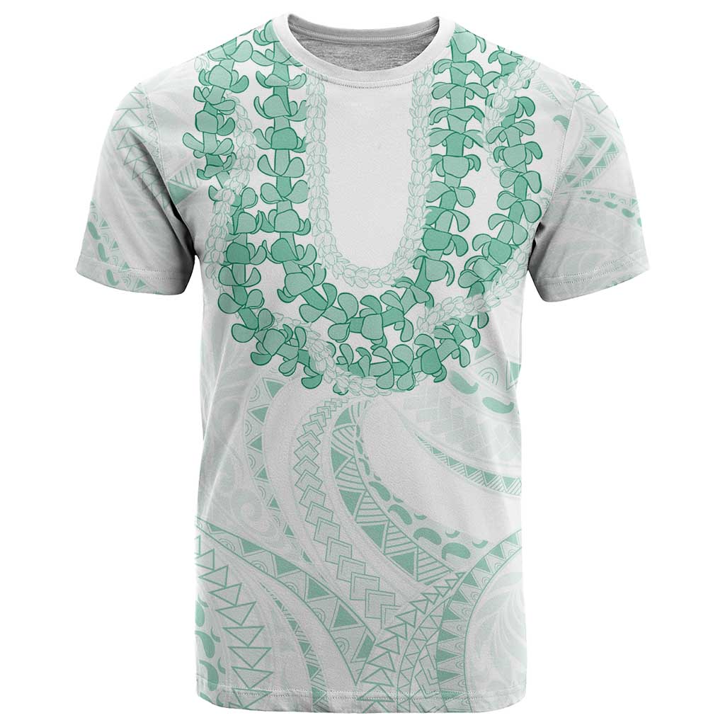 Aloha Lei Onaona T Shirt Sage Green Hawaiian Tribal Pattern