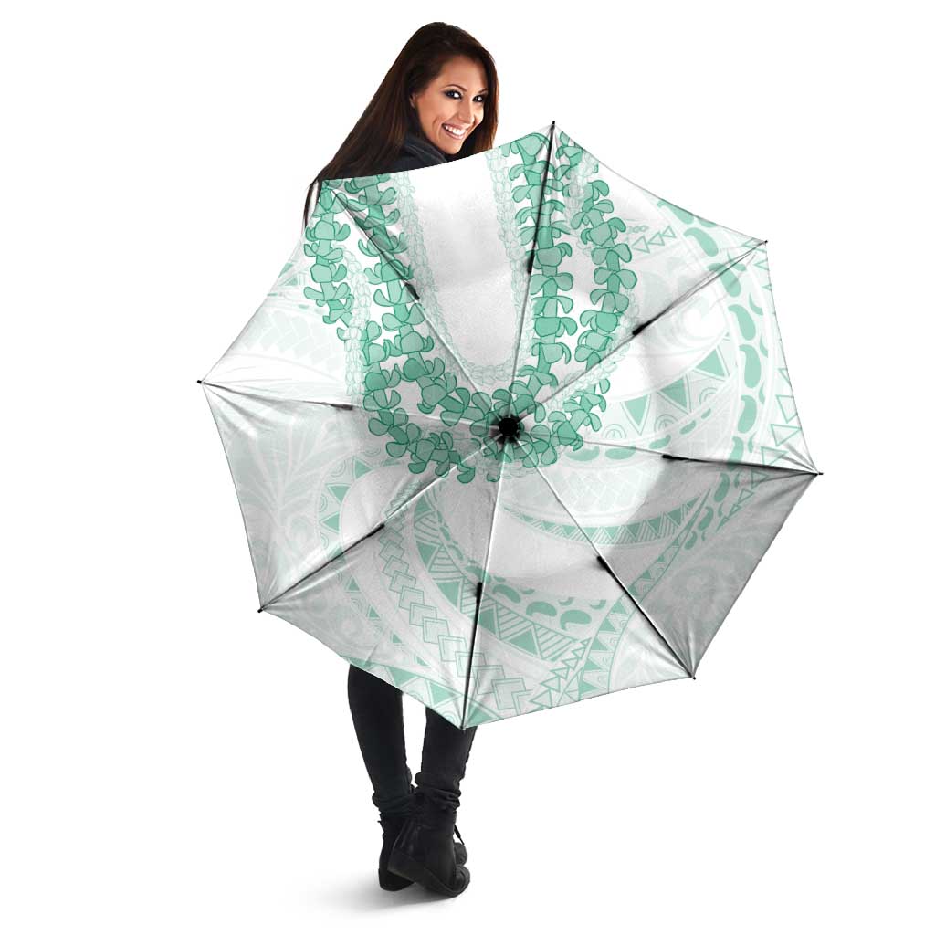 Aloha Lei Onaona Umbrella Sage Green Hawaiian Tribal Pattern LT9 - Polynesian Pride