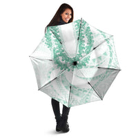 Aloha Lei Onaona Umbrella Sage Green Hawaiian Tribal Pattern LT9 - Polynesian Pride