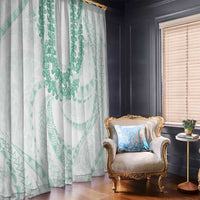 Aloha Lei Onaona Window Curtain Sage Green Hawaiian Tribal Pattern LT9 - Polynesian Pride