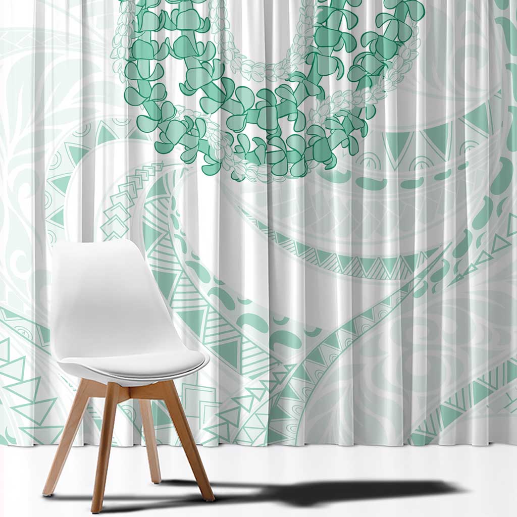 Aloha Lei Onaona Window Curtain Sage Green Hawaiian Tribal Pattern LT9 - Polynesian Pride