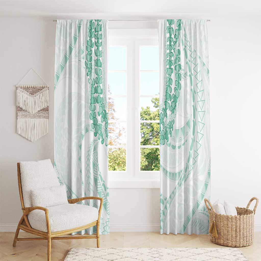 Aloha Lei Onaona Window Curtain Sage Green Hawaiian Tribal Pattern LT9 - Polynesian Pride