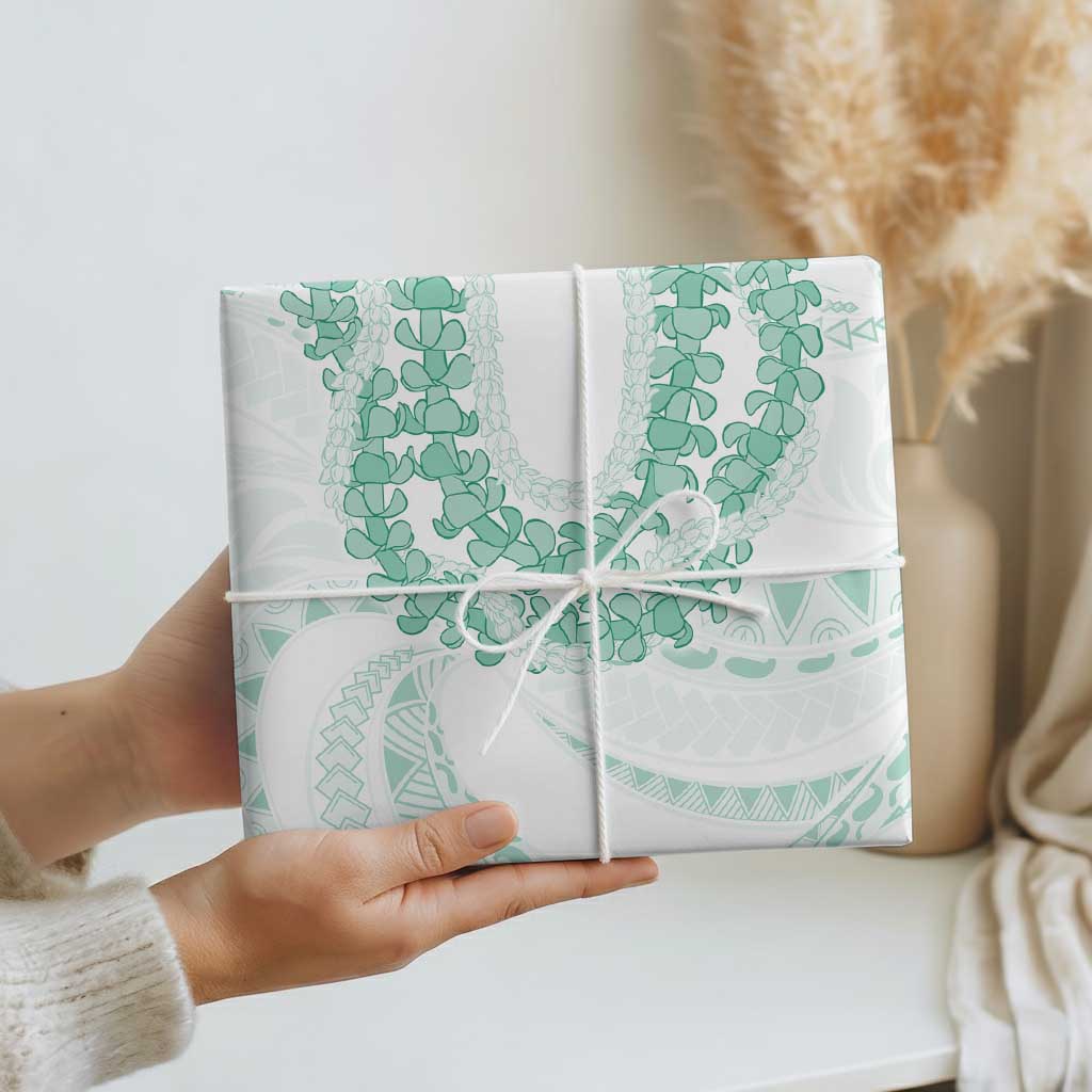 Aloha Lei Onaona Wrapping Paper Sage Green Hawaiian Tribal Pattern - Polynesian Pride