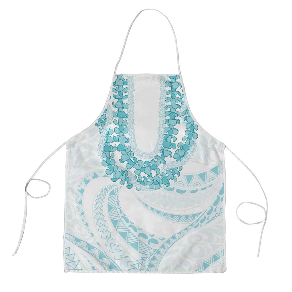 Aloha Lei Onaona Apron Teal Hawaiian Tribal Pattern LT9 Teal - Polynesian Pride