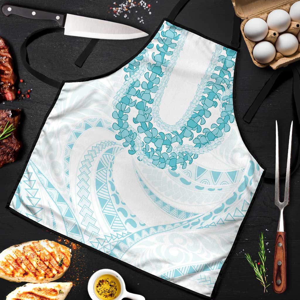 Aloha Lei Onaona Apron Teal Hawaiian Tribal Pattern LT9 Teal - Polynesian Pride