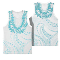 Aloha Lei Onaona Basketball Jersey Teal Hawaiian Tribal Pattern LT9 - Polynesian Pride