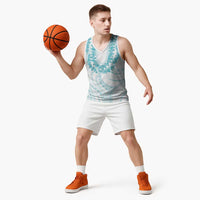 Aloha Lei Onaona Basketball Jersey Teal Hawaiian Tribal Pattern LT9 - Polynesian Pride