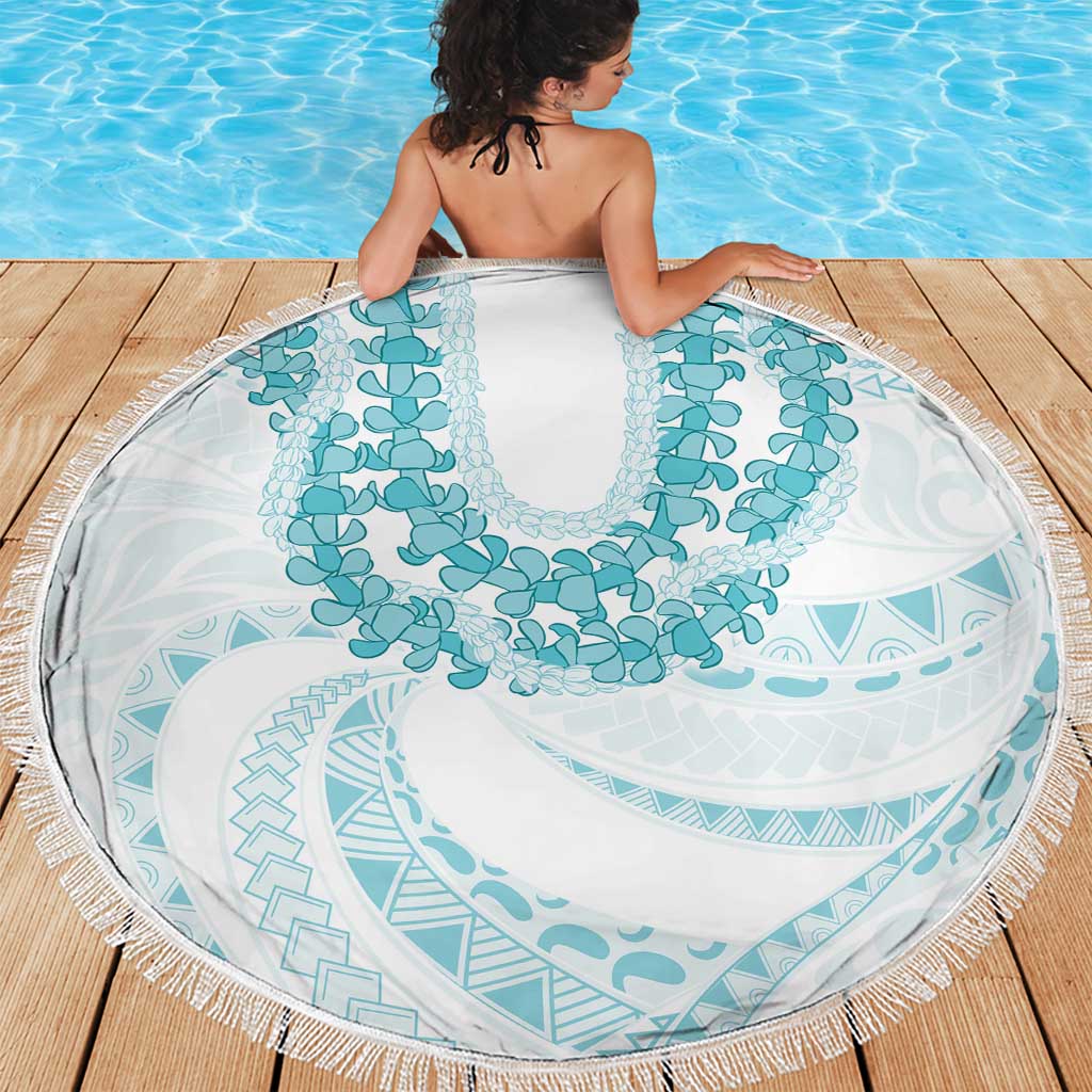 Aloha Lei Onaona Beach Blanket Teal Hawaiian Tribal Pattern LT9 - Polynesian Pride