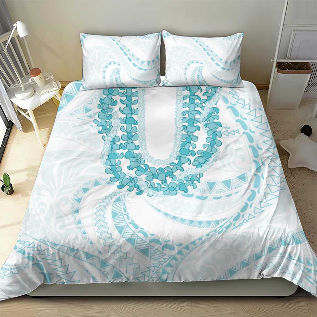 Aloha Lei Onaona Bedding Set Teal Hawaiian Tribal Pattern