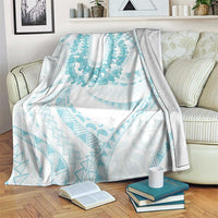 Aloha Lei Onaona Blanket Teal Hawaiian Tribal Pattern LT9 Teal - Polynesian Pride