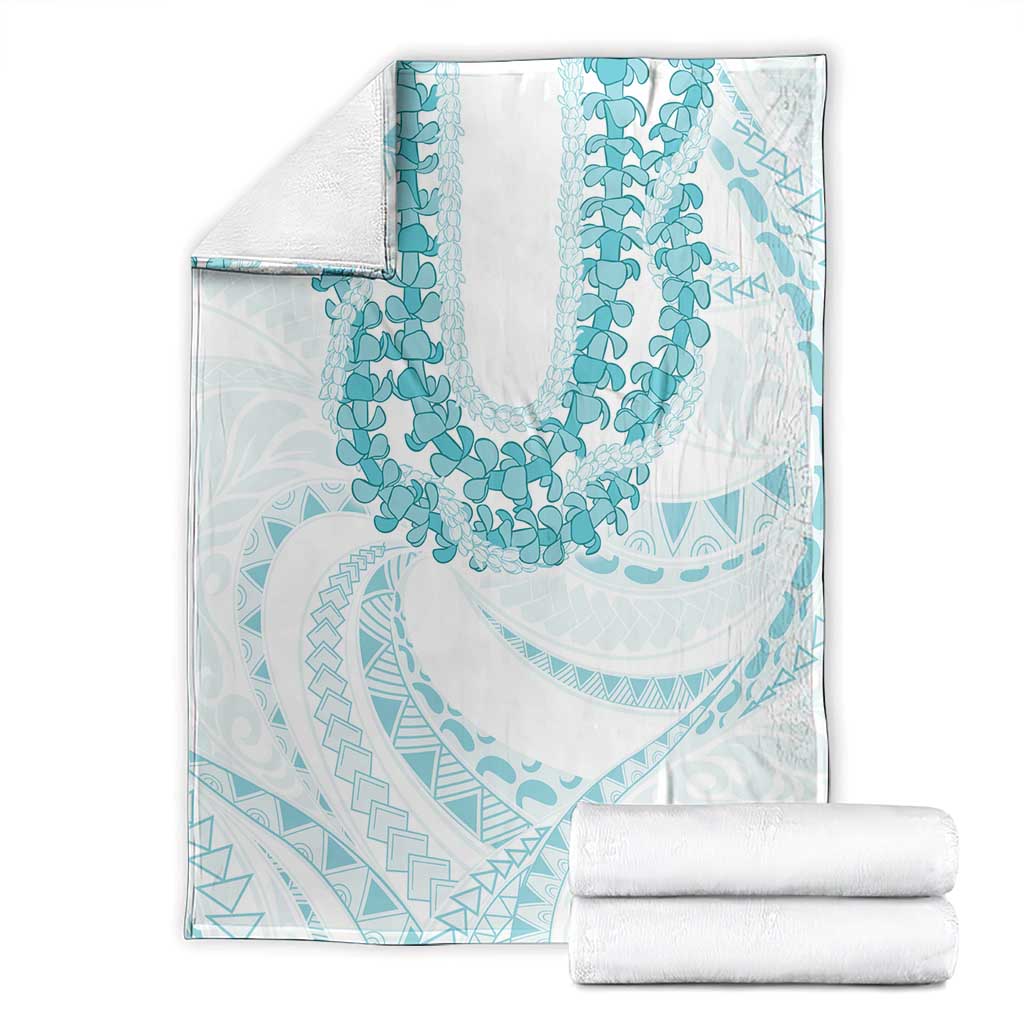 Aloha Lei Onaona Blanket Teal Hawaiian Tribal Pattern LT9 - Polynesian Pride