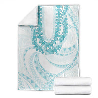 Aloha Lei Onaona Blanket Teal Hawaiian Tribal Pattern LT9 - Polynesian Pride