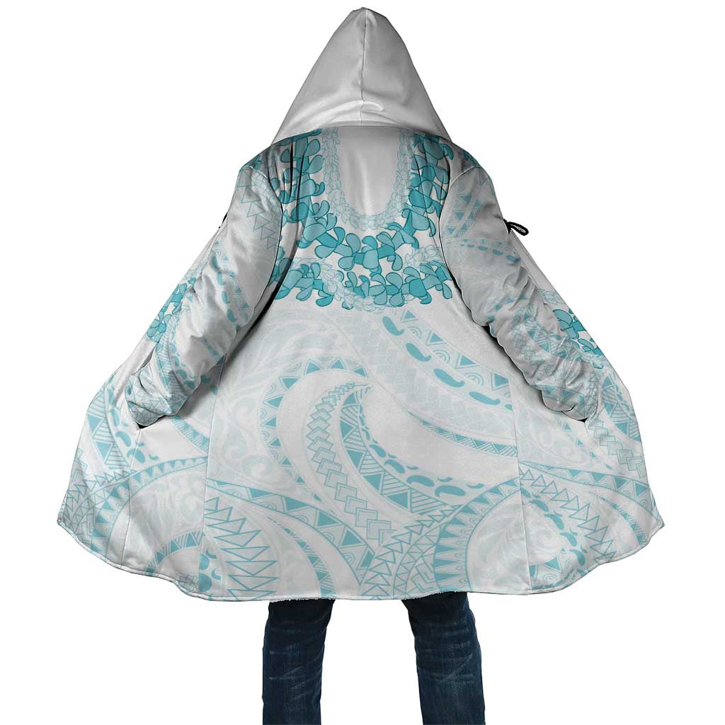Aloha Lei Onaona Cloak Teal Hawaiian Tribal Pattern - Polynesian Pride