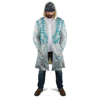 Aloha Lei Onaona Cloak Teal Hawaiian Tribal Pattern - Polynesian Pride